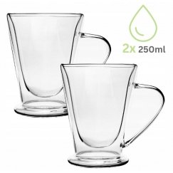 2 kappaleen kaksinkertaisella seinällä varustettu lasimukisetti, 250 ml kumpikin, Kamille, 9019