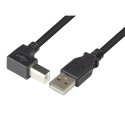 Techly ICOC U-AB-10-ANG USB kabelis USB 2.0 1 m USB A USB B Juoda Techly ICOC U-AB-10-ANG USB kabelis USB 2.0 1 m USB A USB B Juoda