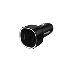 Автомобильное зарядное устройство CANYON OnDrive 60 PD 60W 2xUSB-C