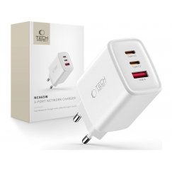 Tech-Protect NCA65W-GAN 3-Port 65W Wall Charger - White