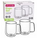 Set of 2 double-walled 300ml glass mugs, Kamille, 9007 Set of 2 double-walled 300ml glass mugs, Kamille, 9007