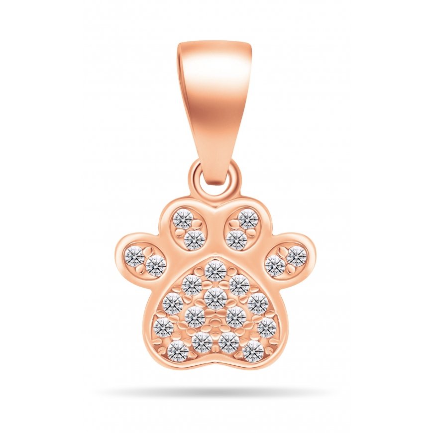 Brilio Sidabrinis Charm'n bronzinis pakabukas su cirkoniais Paw PT85R – 2