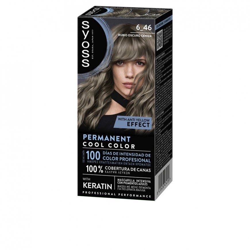 Syoss PERMANENT COOL COLOR 9.5-Rub Muy Claro Ceniza 1 vnt.