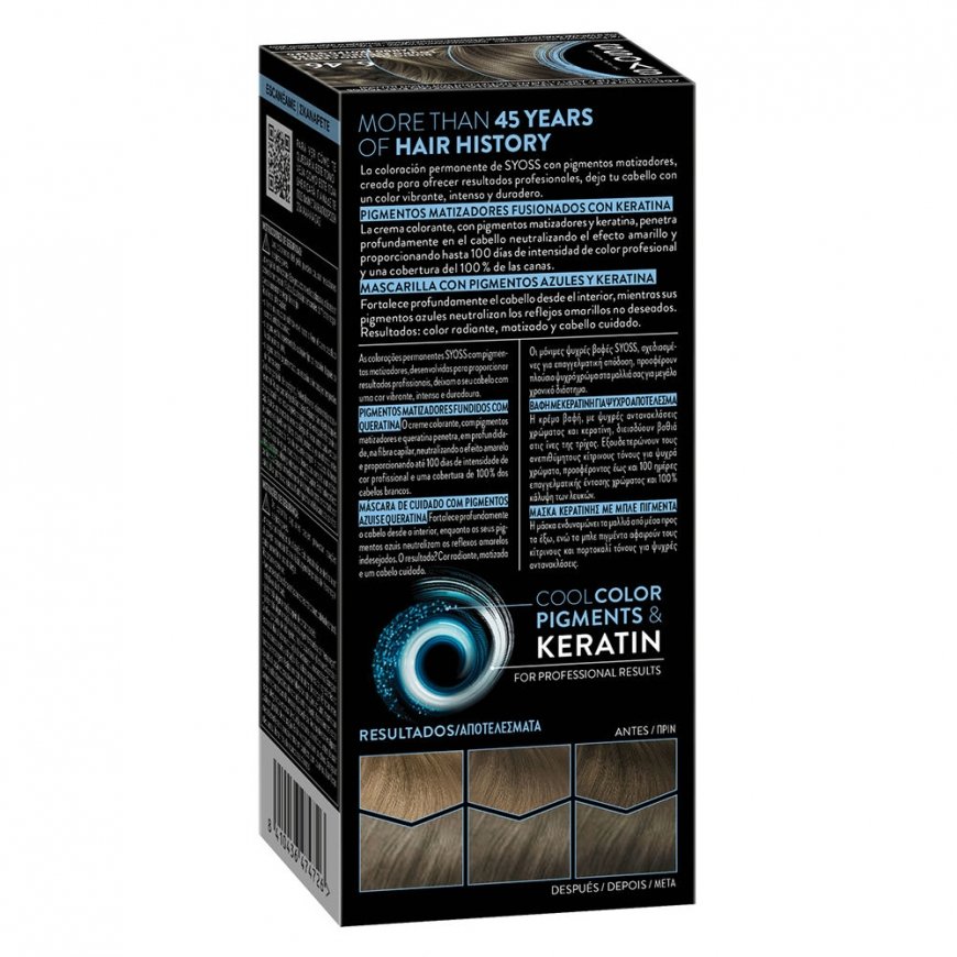 Syoss PERMANENT COOL COLOR 9.5-Rub Muy Claro Ceniza 1 tk – 2