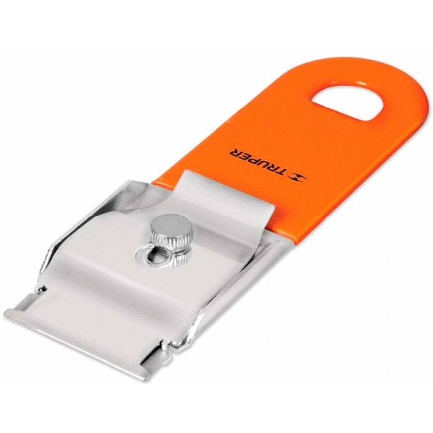 Glass scraper. SK5 steel blade. Rubber handle Truper®