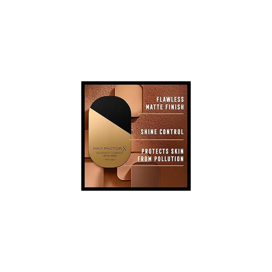 Max Factor Facefinity kompaktinė pakartotinė užpildymo pakuotė 040 kreminis dramblio kaulas, 10 g – 2