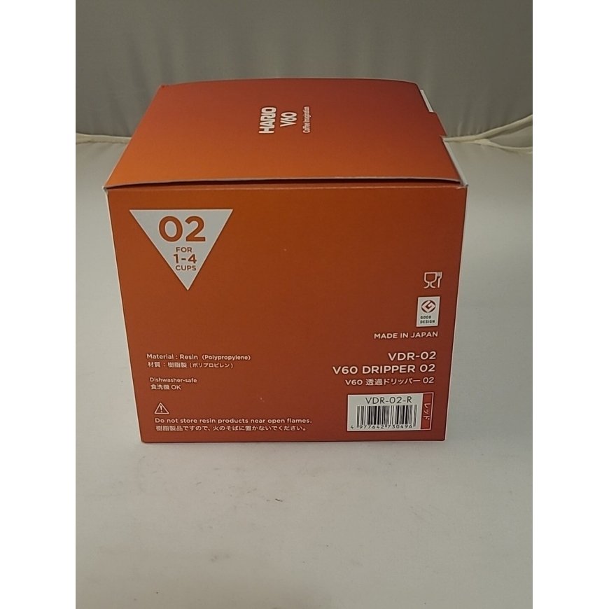 Hario V60-02 punainen muovinen tiputin – 2