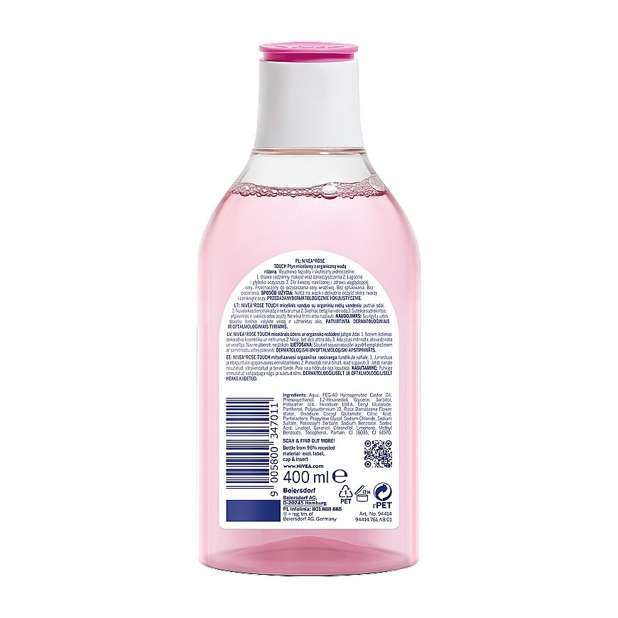 Nivea Two-phase micellar water with rose water (Micellar Rose Vanduo) 400 ml – 2