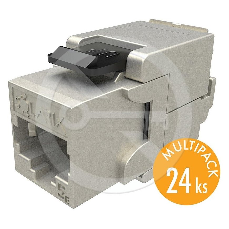 Solarix MULTIPACK 24 tk - Keystone CAT5E STP RJ45 isesekiv SXKJ-5E-STP-BK-SA