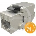 Solarix MULTIPACK 24 kpl - Keystone CAT5E STP RJ45 itsenäisesti leikkaava SXKJ-5E-STP-BK-SA Solarix MULTIPACK 24 kpl - Keystone CAT5E STP RJ45 itsenäisesti leikkaava SXKJ-5E-STP-BK-SA