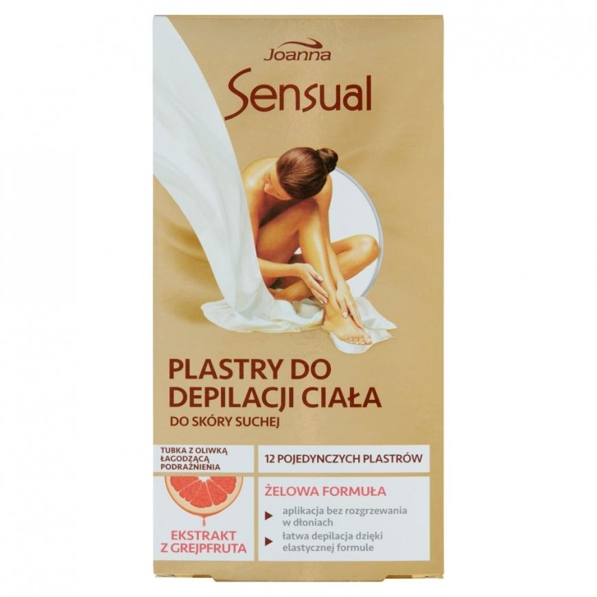 Joanna Sensual keha depileerimise geeliribad greipfrutiga 12tk + rahustava õliga toru 10ml