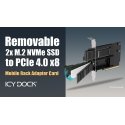 Icy Dock IcyDock Adapteris 2x M.2 NVMe uz PCIe 4.0 x8 kartes bifurkācija