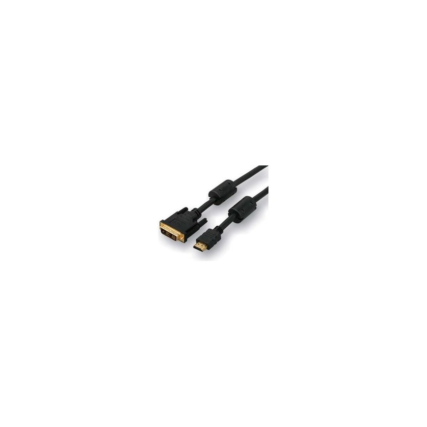 Videokaabel DVI (18+1) M - HDMI M, 3m, kullatud ühendused, must, logo blisteris