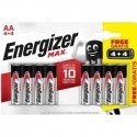 Energizer LR6/8 Max AA 4+4 бесплатно Energizer LR6/8 Max AA 4+4 бесплатно