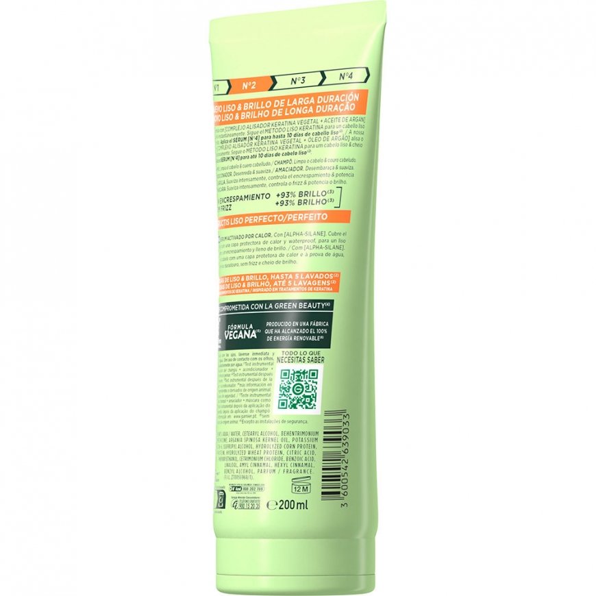 Garnier Fructis Liso Keratin Nº2 kondicionierius, 200 ml