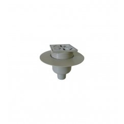 Vertical drain with stainless steel grates and sealing ring CAPRICORN, adjustable, d 50, 100-100