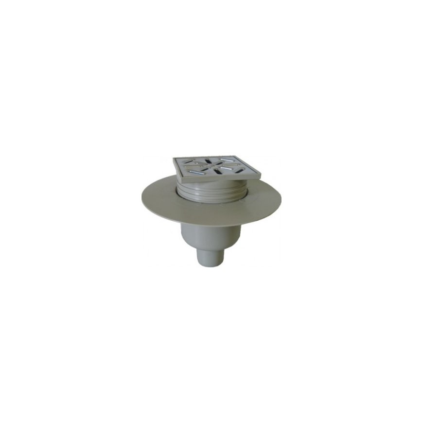 Vertical drain with stainless steel grates and sealing ring CAPRICORN, adjustable, d 50, 100-100