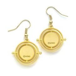Carat Shop Harry Potter Time Turner zelta pārklājuma stud auskari.