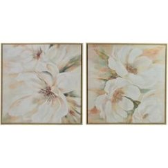 Mondex Since 1986 INGA 2-piece set 60x60cm white flowers