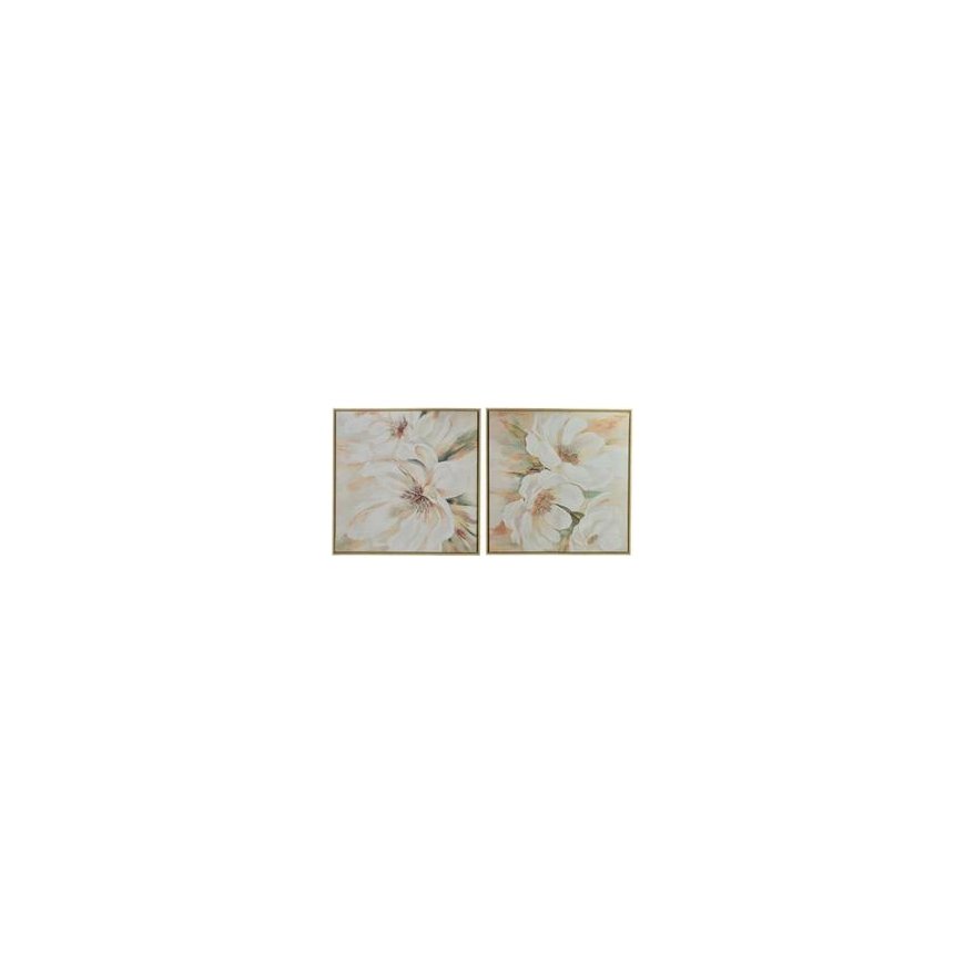 Mondex Since 1986 INGA 2-piece set 60x60cm white flowers