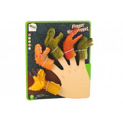 Finger Puppets Lean Toys Dinosaurs, 5 pcs, 4x8x2 cm