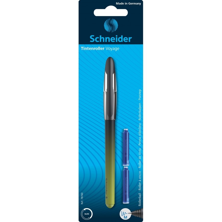 Kapselinero SCHNEIDER VOYAGE, 0,7 mm, eriä värejä, muovisessa pakkauksessa. – 2