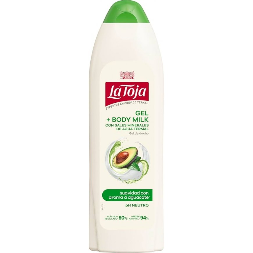 La Toja Avokado Geeli Suihkuvoide, 600 ml – 2