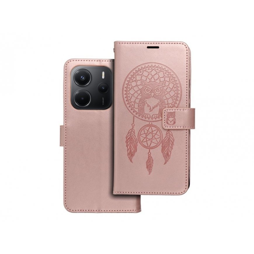 Greengo MEZZO flip case designed for XIAOMI Redmi Note 14 4G (GLOBAL – 164.84 mm x 78.15 mm x 8.16 mm) Dreamcatcher Rose Gold