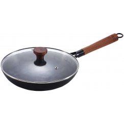 Ketaus keptuvė su stikliniu dangčiu Zyle, ZY428KFP, Ø28 cm