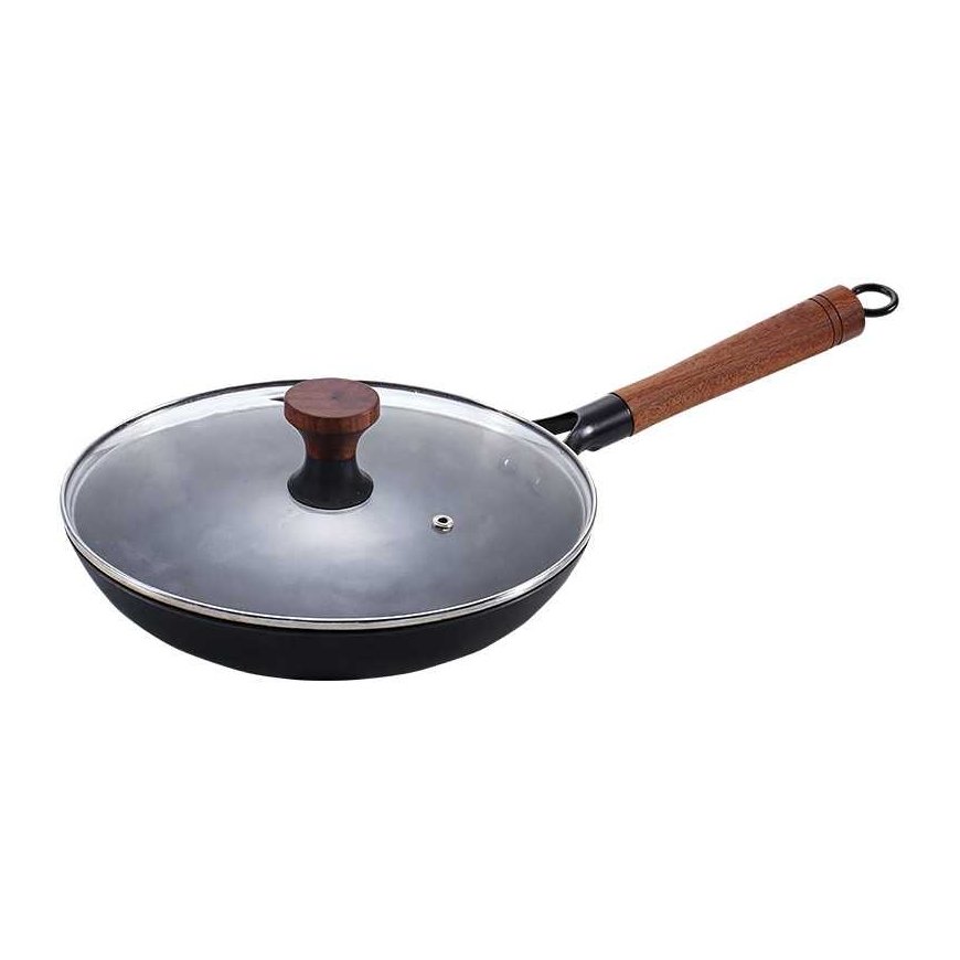 Ketaus keptuvė su stikliniu dangčiu Zyle, ZY428KFP, Ø28 cm