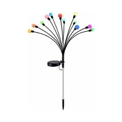 Saska Garden SAULĒS ENERGIJAS ŽIBINTS PLASTIKAS RUTULIS AR AR PIENE 10X30CM 2 VNT. RINKINYS