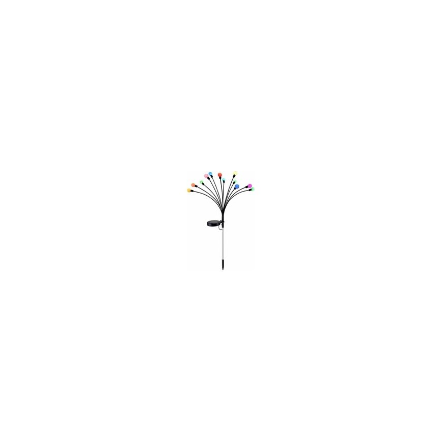 Saska Garden SOLAR ENERGY LIGHT PLASTIC BALL WITH CLIP 10X30CM SET OF 2