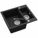 Compotexa Stone Composite Sink HELIKA Tessa SQT150AW, Silicsana color: Black | Black metallic 601 Compotexa Stone Composite Sink HELIKA Tessa SQT150AW, Silicsana color: Black | Black metallic 601