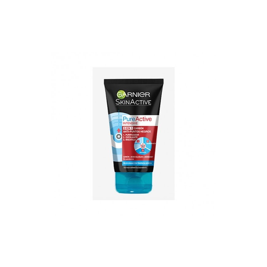 Veido šveitiklis 3 in 1 Garnier Pure Active Intensive 150 ml