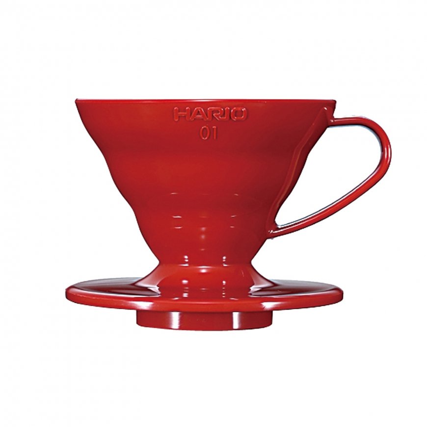 Hario V60-01 muovinen suodatin punainen
