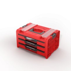 Q-Brick инструментальный ящик с ящиками Qbrick System PRO 2.0 DRAWER 3 TOOLBOX PROFI EXPERT Raudonas Ultra HD Custom
