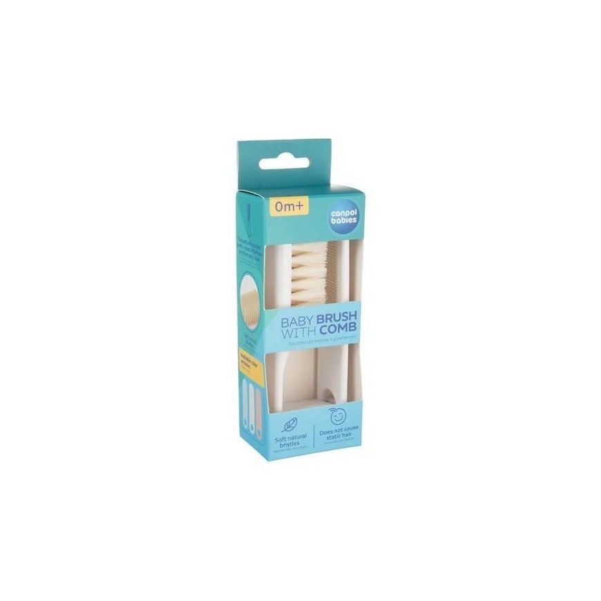 CANPOL 2/424 Hair Brush + Soft White Comb