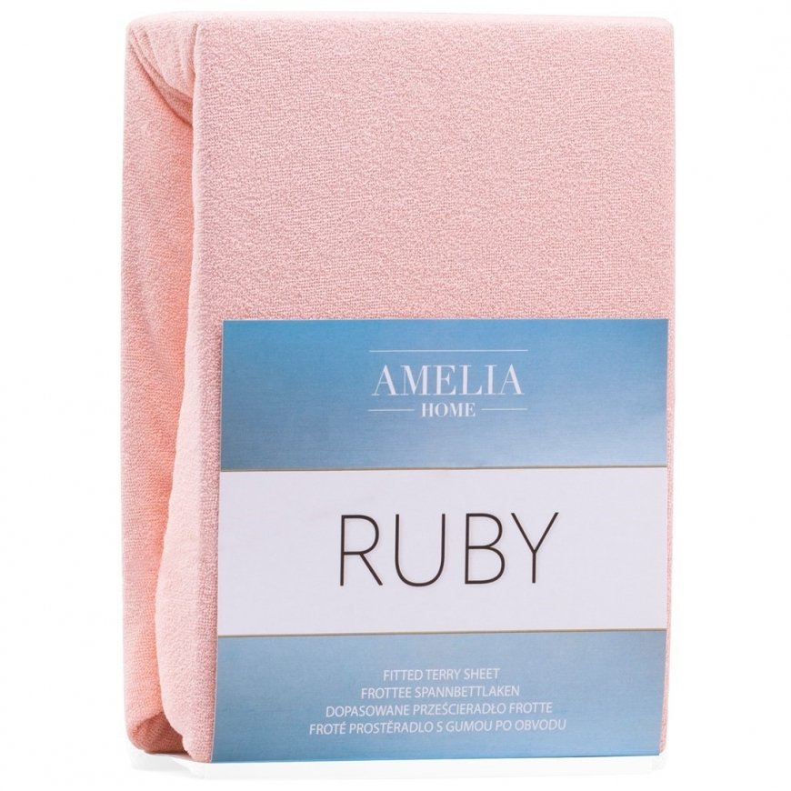 Paklodė RUBY pudro roosa värviga, klassikaline stiiliga, valmistatud tekstiilist - 100-120x200 cm kilpu kangast, AmeliaHome.
