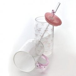 Allesken PETER RIBBON tass koos joogikõrrega 480 ml 7,5 x 7,5 x 15 cm