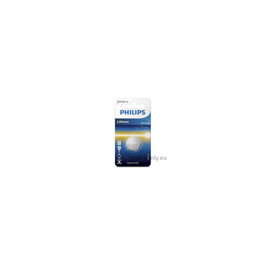 Philips CR2025 baterijas 5 gab.