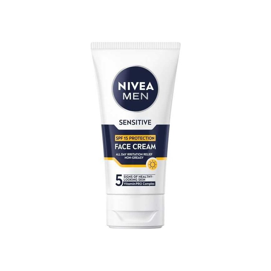 Nivea Apsaugantis odos kremas SPF 15 Vyrams Sensityviems (Veido kremas) 75 ml