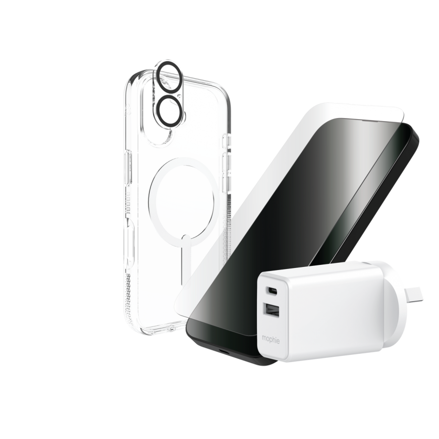 ZAGG apsaugos rinkinys iPhone 17: dėklas su MagSafe ir ekrano apsaugine danga
