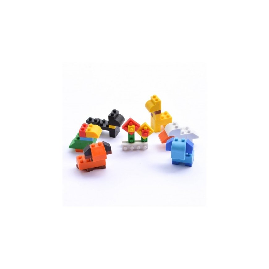 IWAKO puzzle erasers set "Block Animal Land"