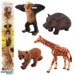 Lean Toys Realistic Wild Animal Figures 6-9 cm, 4 pcs.