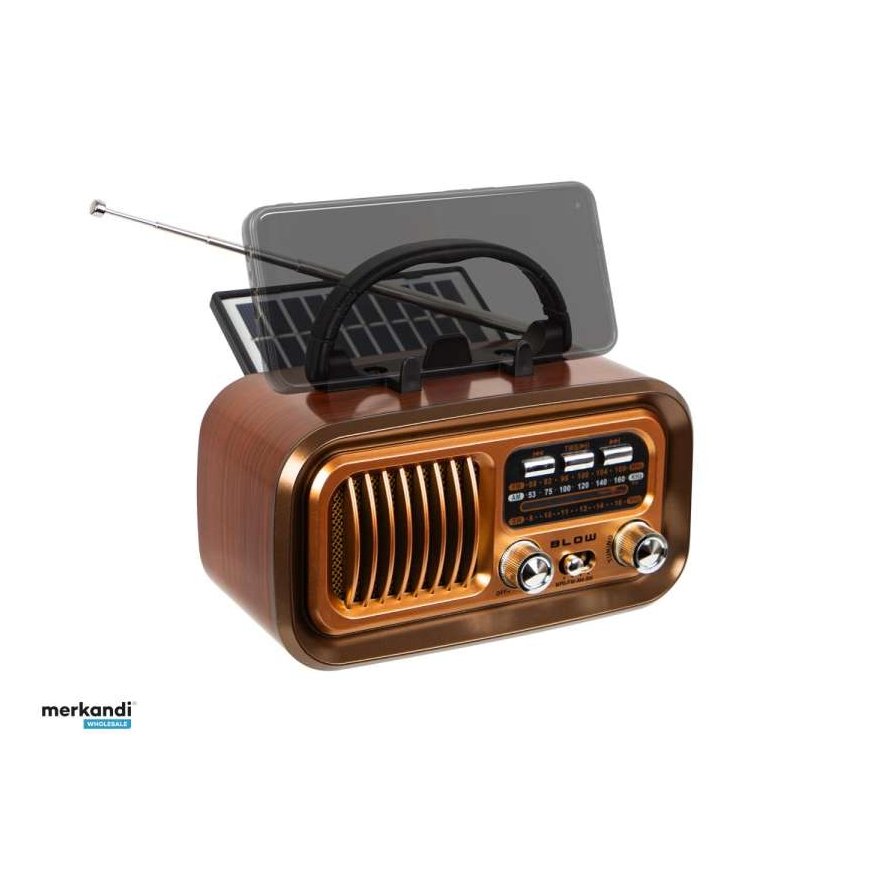 Kantavate analoog AM/FM raadiosaatja RA16 päikesepaneeliga