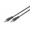 Digitus AK-510100-025-S аудио кабель 2,5 m 3,5 мм Черный