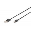 Digitus AK-300154-018-S USB кабель USB 2.0 1,8 m 2 x USB A USB C Черный
