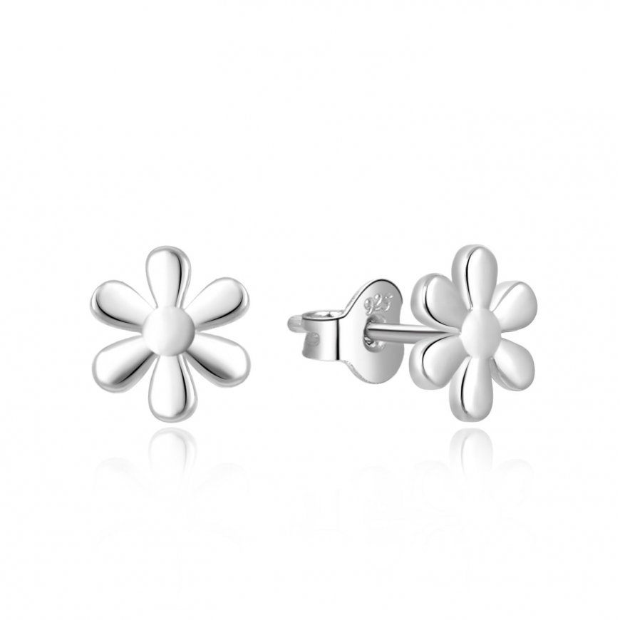 Moiss Delicate Silver Earrings Flowers E0002424