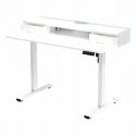 Spacetronik Electrically Adjustable Desk with Shelves SPEF133WW Spacetronik Electrically Adjustable Desk with Shelves SPEF133WW