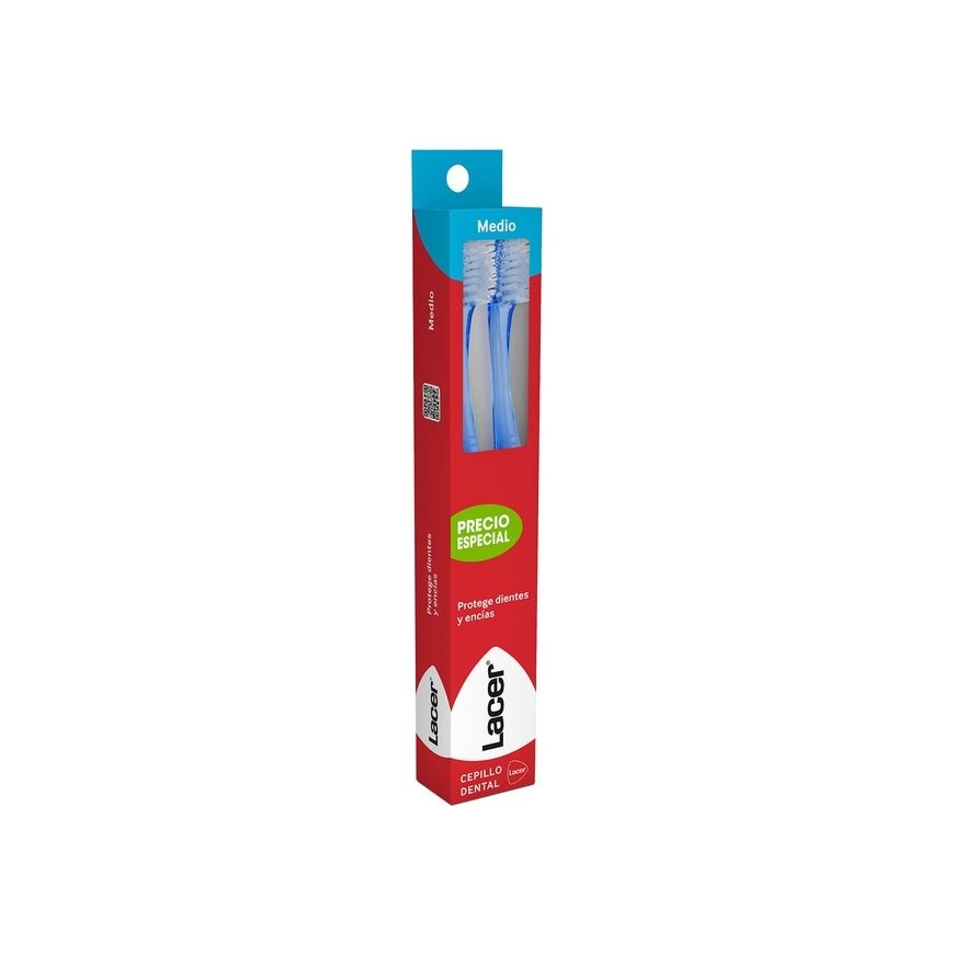 Lacer Toothbrush medium pack of 2 units